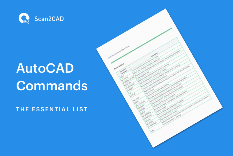 autocad shortcut command list